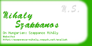 mihaly szappanos business card