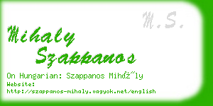 mihaly szappanos business card